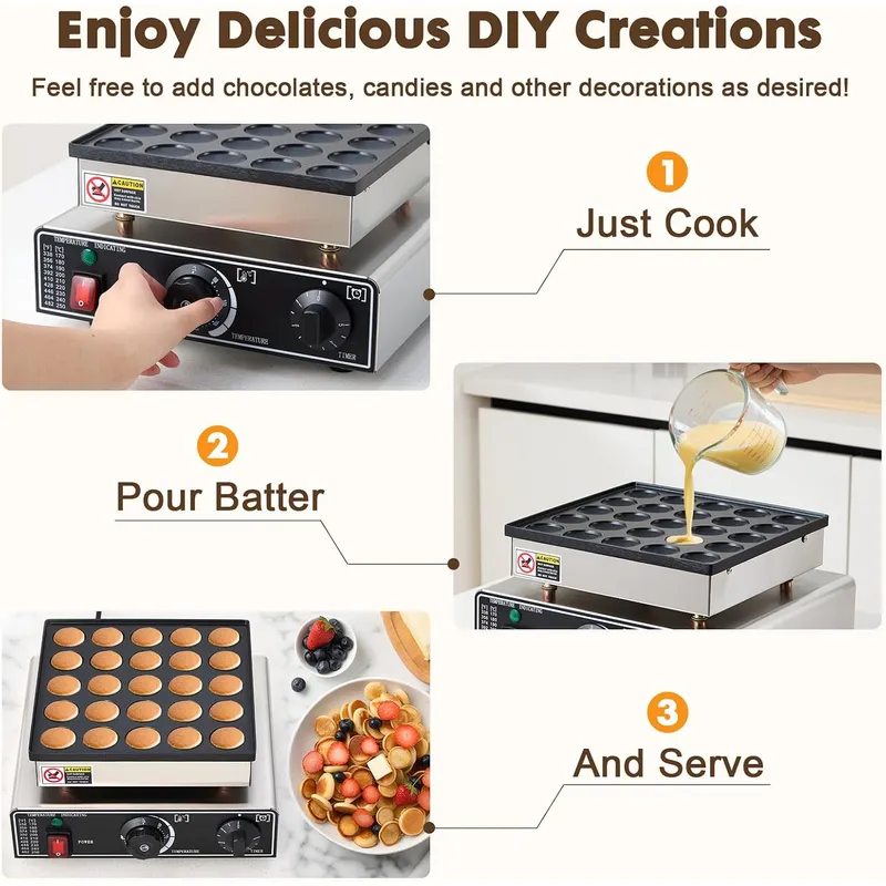 Mini Pancake Maker Commercial  - đánh giá và giá Mini Waffle Maker Machine