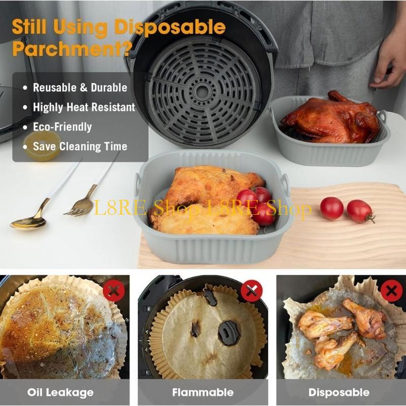 Gói L8RE gồm 2 lớp lót silicon - đánh giá và giá Air Fryer Silicone Pot Liner