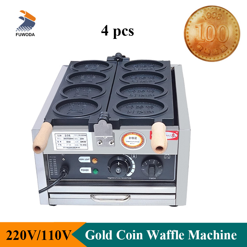 4pcs Small Gold Coin Bread Waf - đánh giá và giá Mini Waffle Maker Machine