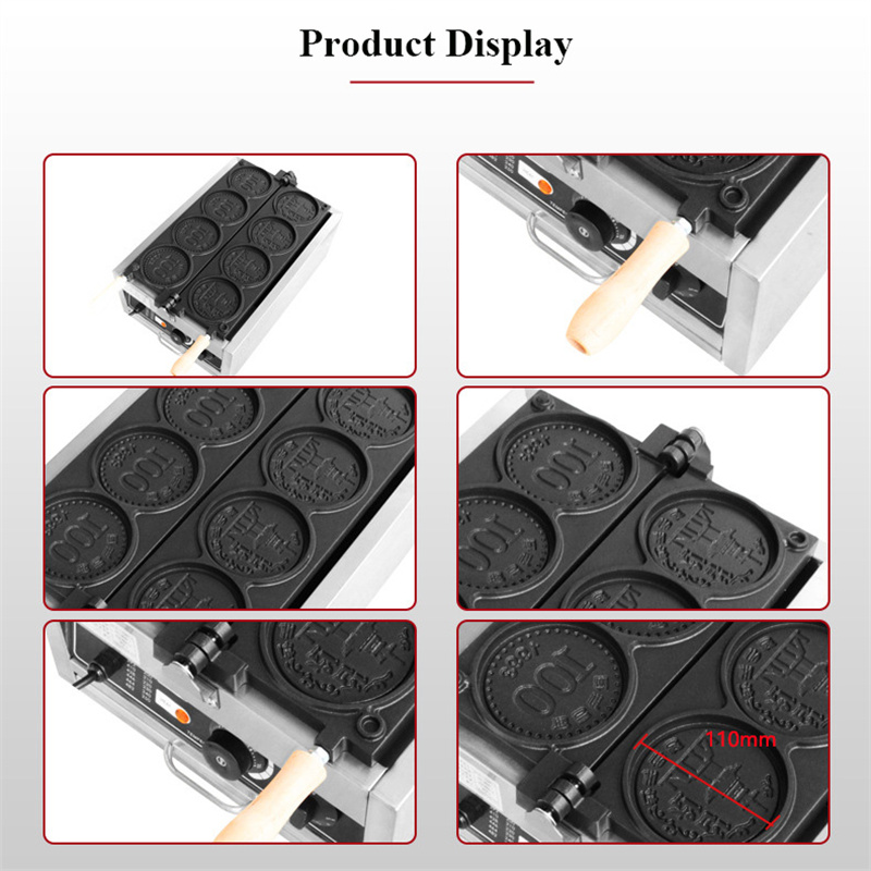 4pcs Small Gold Coin Bread Waf - đánh giá và giá Mini Waffle Maker Machine