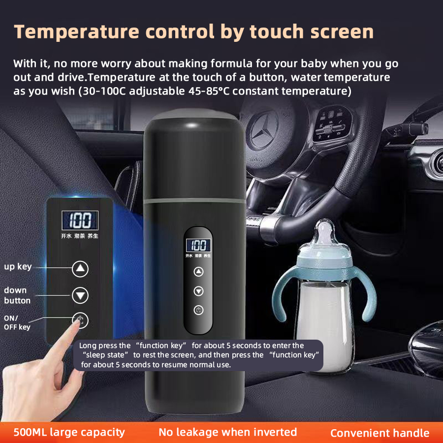 12V 24V Car Heating Cup 500ml  - đánh giá và giá Electric Kettle Temperature Control